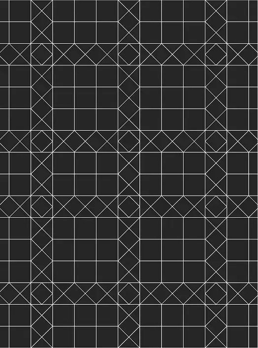 Devon tessellated tile pattern drawing with squares and diamond details